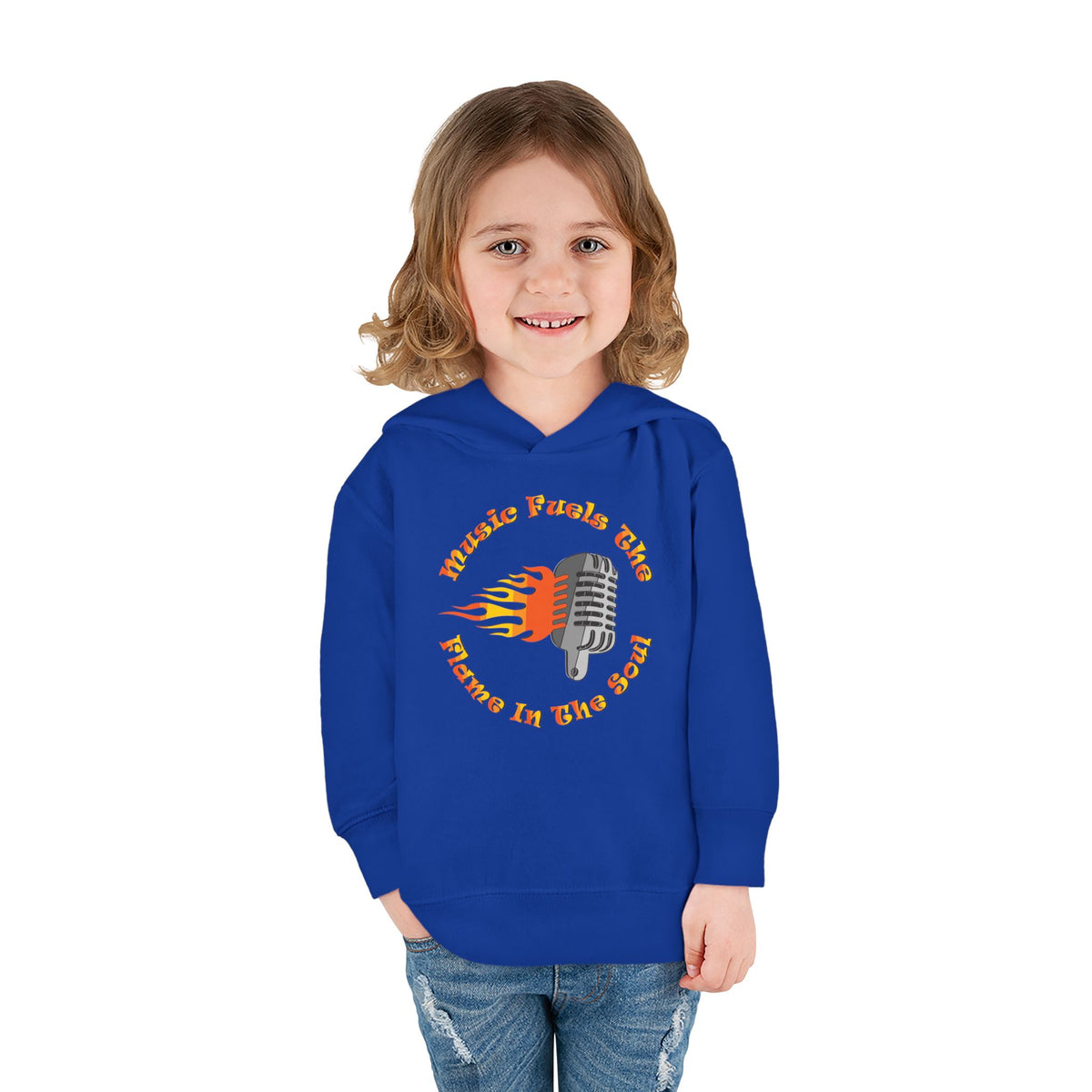 Toddler Retro Microphone Flame Graphic Tee Perfect for Young Musicians
