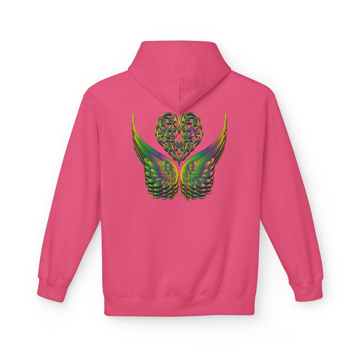 Ethereal Heart & Wings Design - Unisex Softstyle Fleece for All Occasions