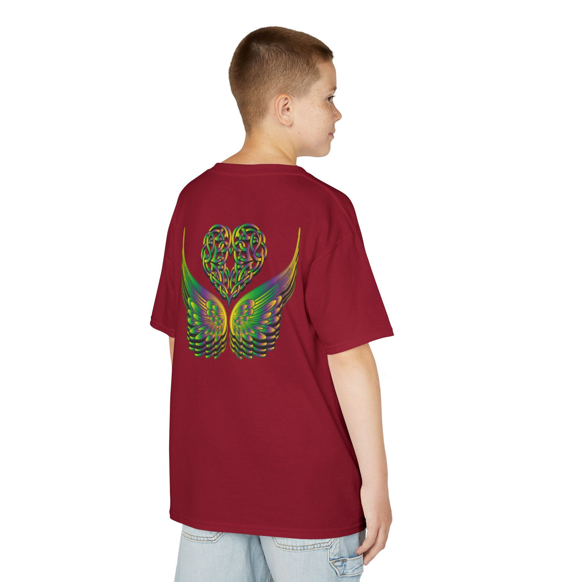 Kids Ethereal Heart and Wings Tee Perfect for Nature Lovers