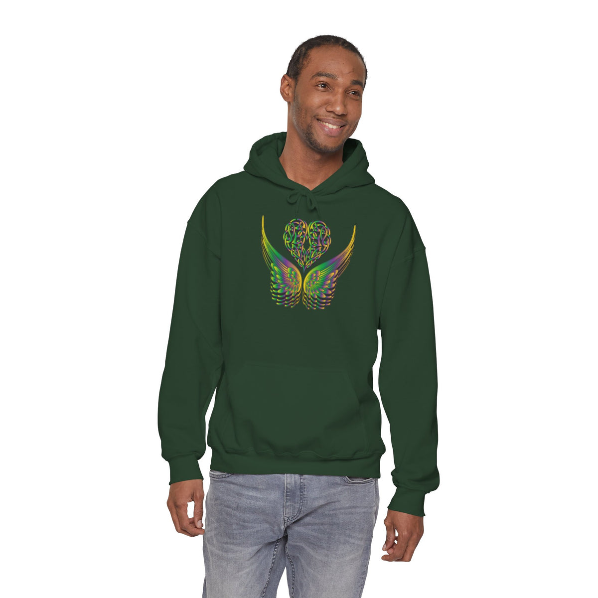 Ethereal Heart and Wings Hoodie - Heavy Blend™