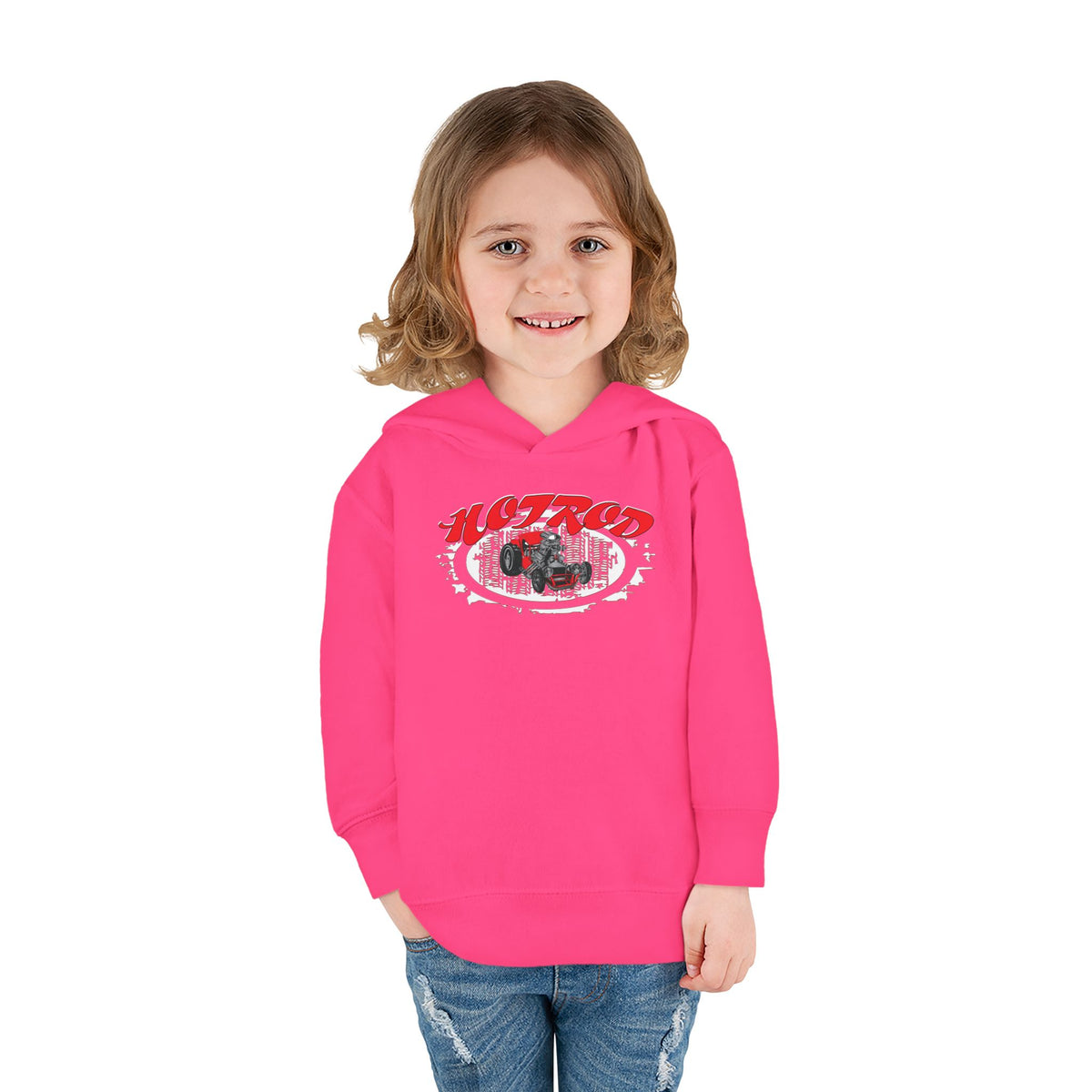 Toddler Retro Hotrod Graphic Hoodie for Young Motorheads