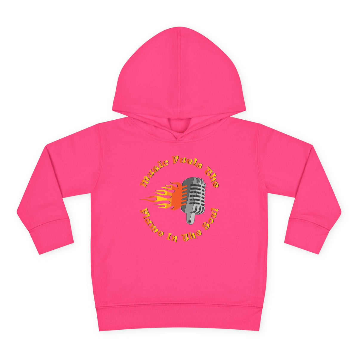Toddler Retro Microphone Flame Graphic Tee Perfect for Young Musicians