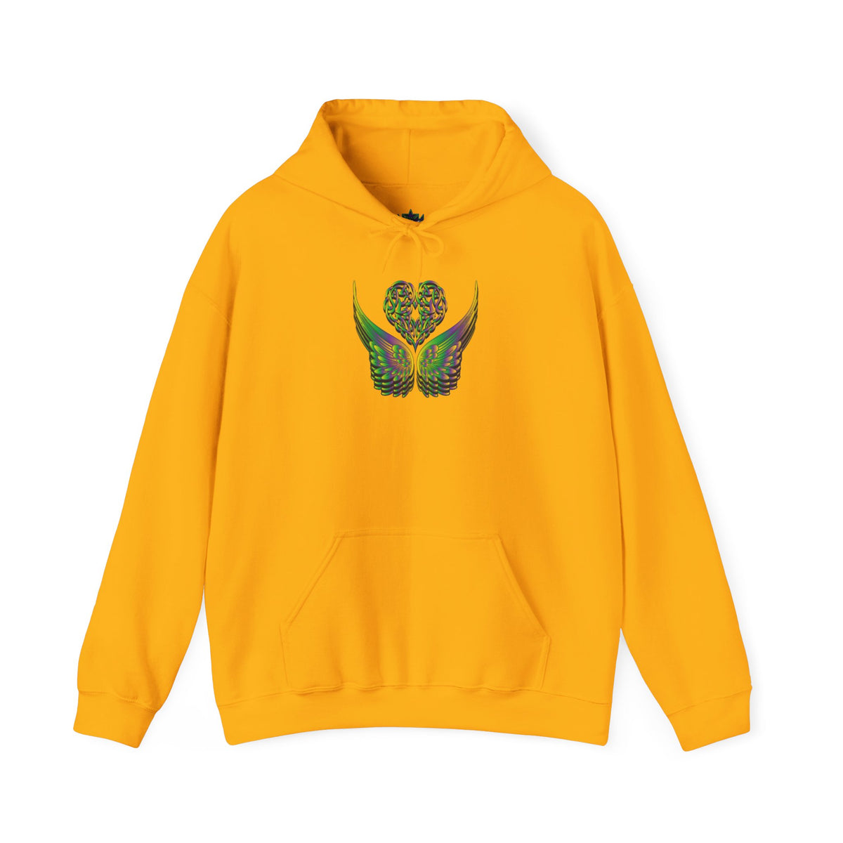 Ethereal Heart and Wings Hoodie for Nature Lovers - Heavy Blend™