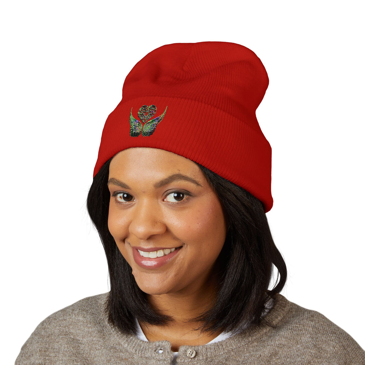 Ethereal Heart and Wings Beanie