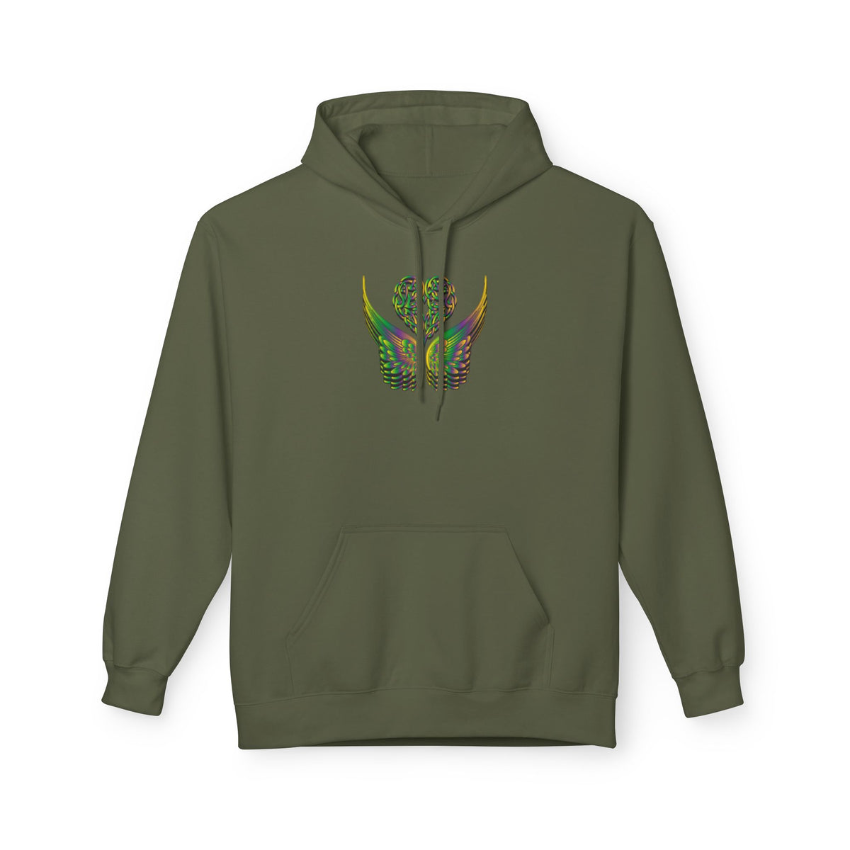 Ethereal Heart & Wings Design - Unisex Softstyle Fleece for All Occasions