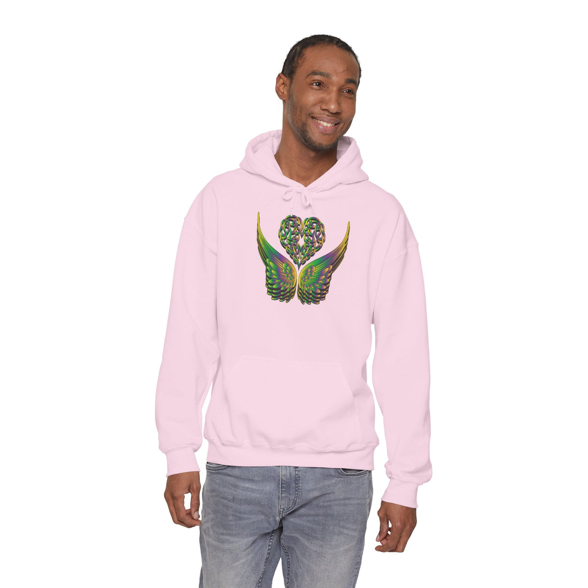 Ethereal Heart and Wings Hoodie - Heavy Blend™