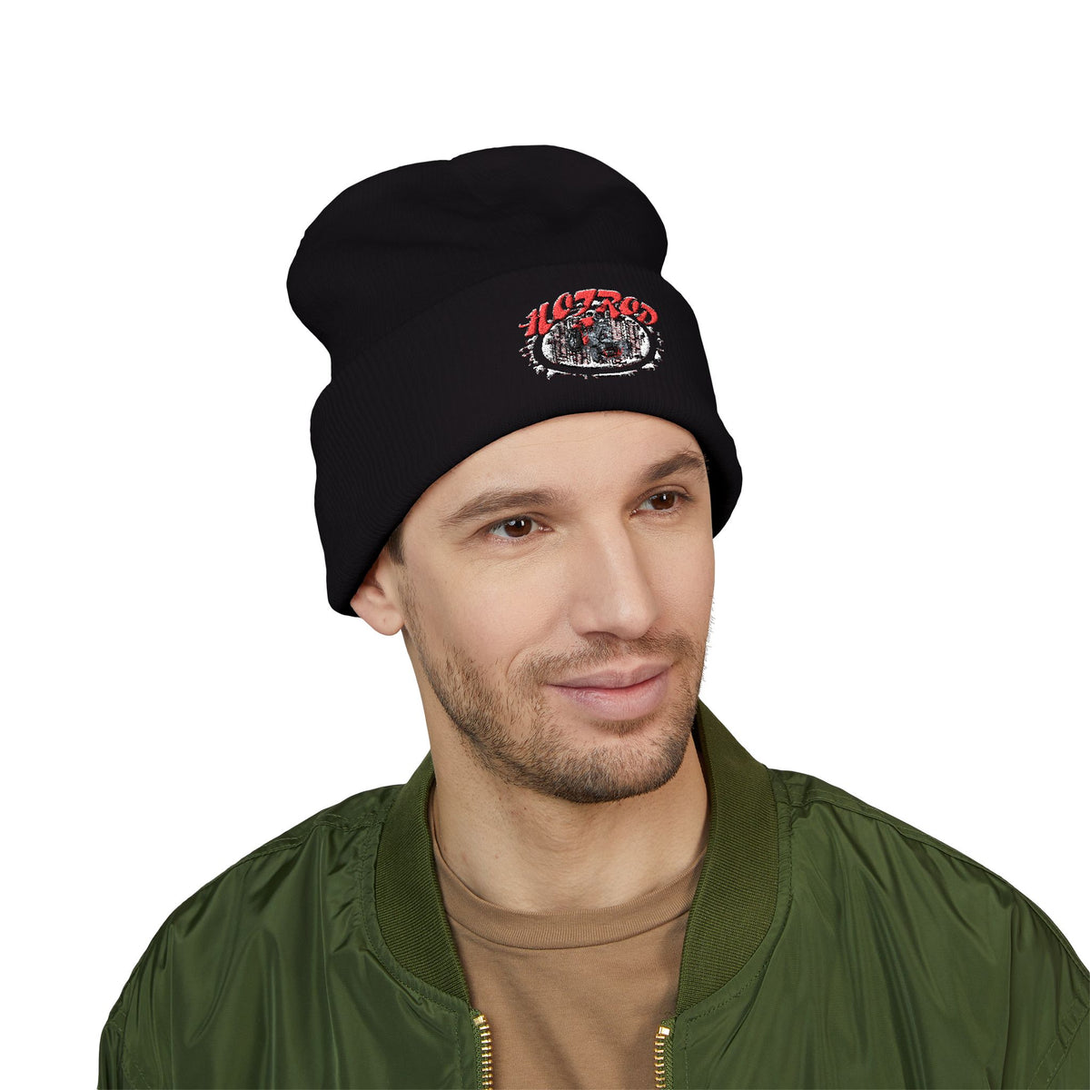 Retro Hotrod Graphic "Embroidered" Beanie