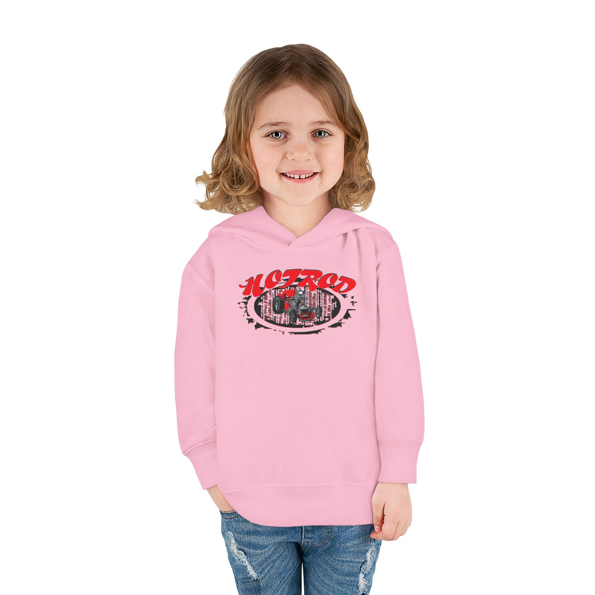 Toddler Retro Hotrod Graphic Hoodie for Young Motorheads