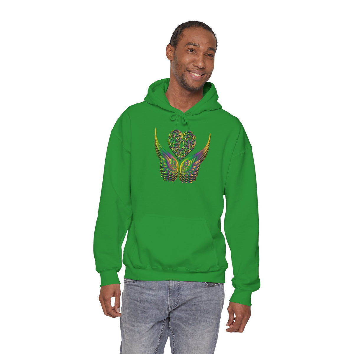 Ethereal Heart and Wings Hoodie - Heavy Blend™