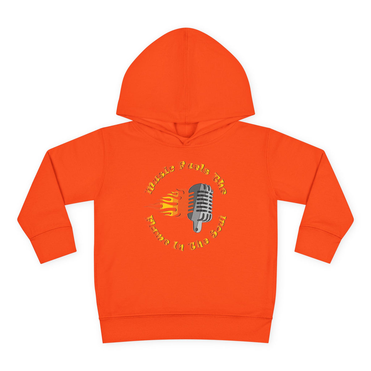 Toddler Retro Microphone Flame Graphic Tee Perfect for Young Musicians