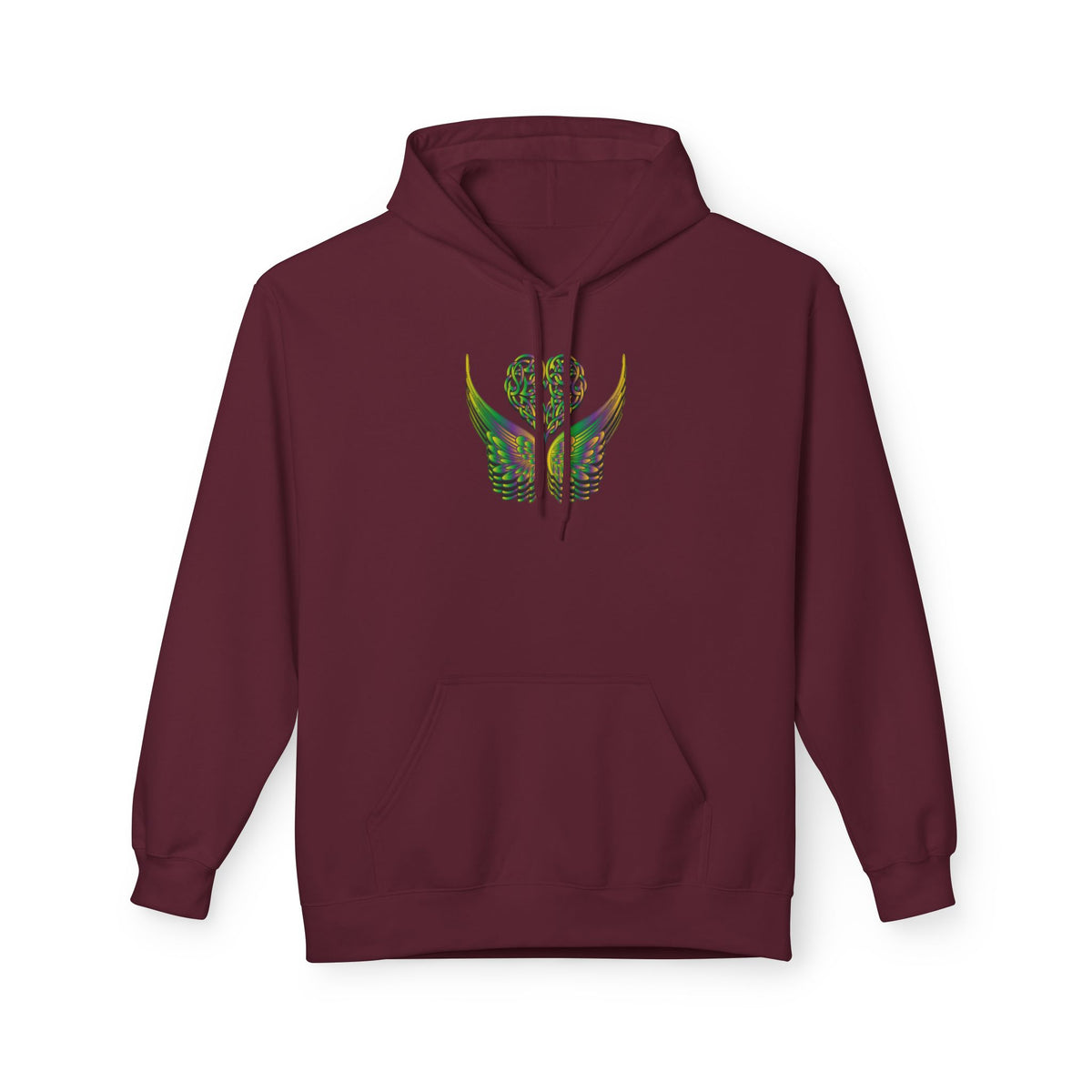 Ethereal Heart & Wings Design - Unisex Softstyle Fleece for All Occasions