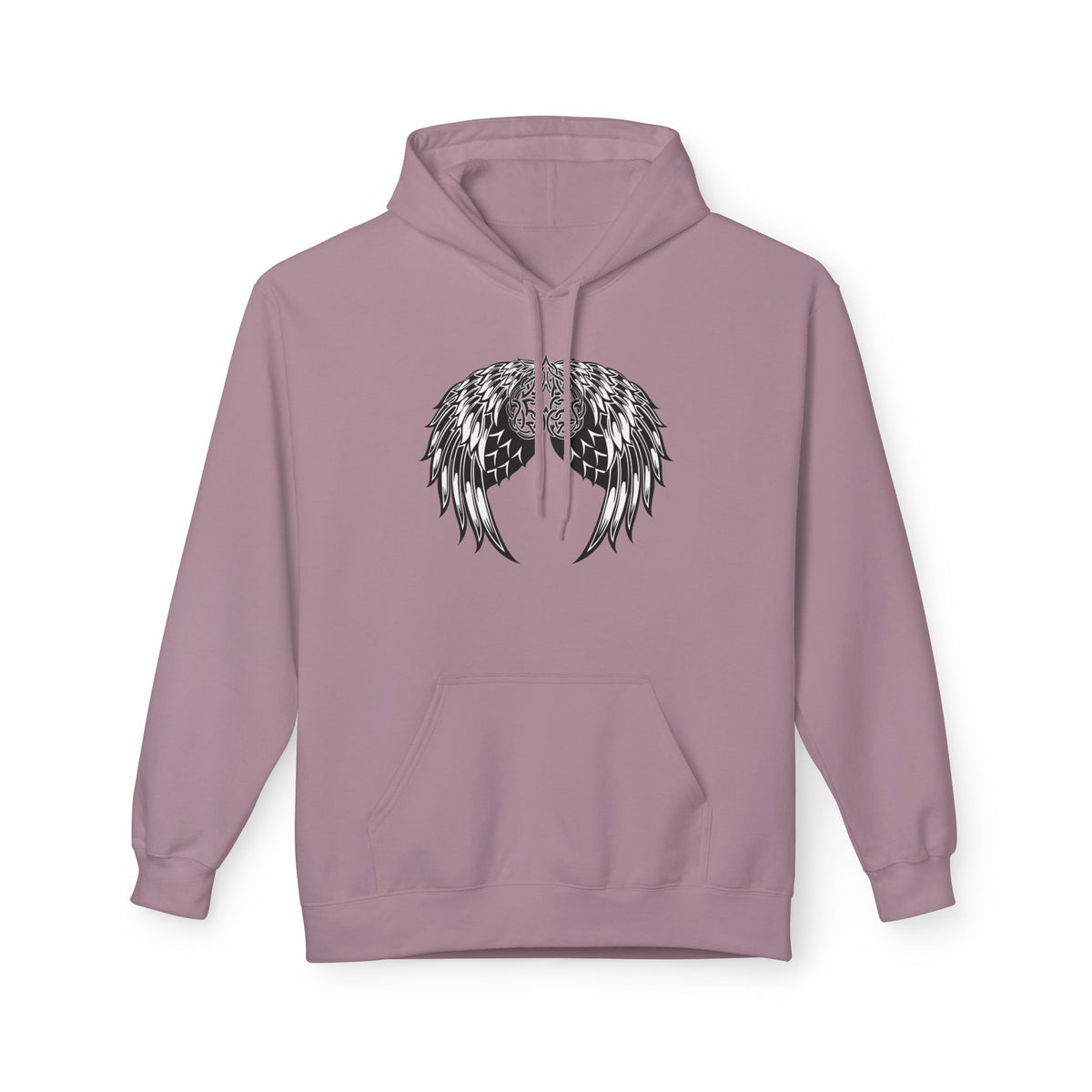 Celtic Heart with Angel Wings Graphic - Medium Weight Hooded Sweatshirt