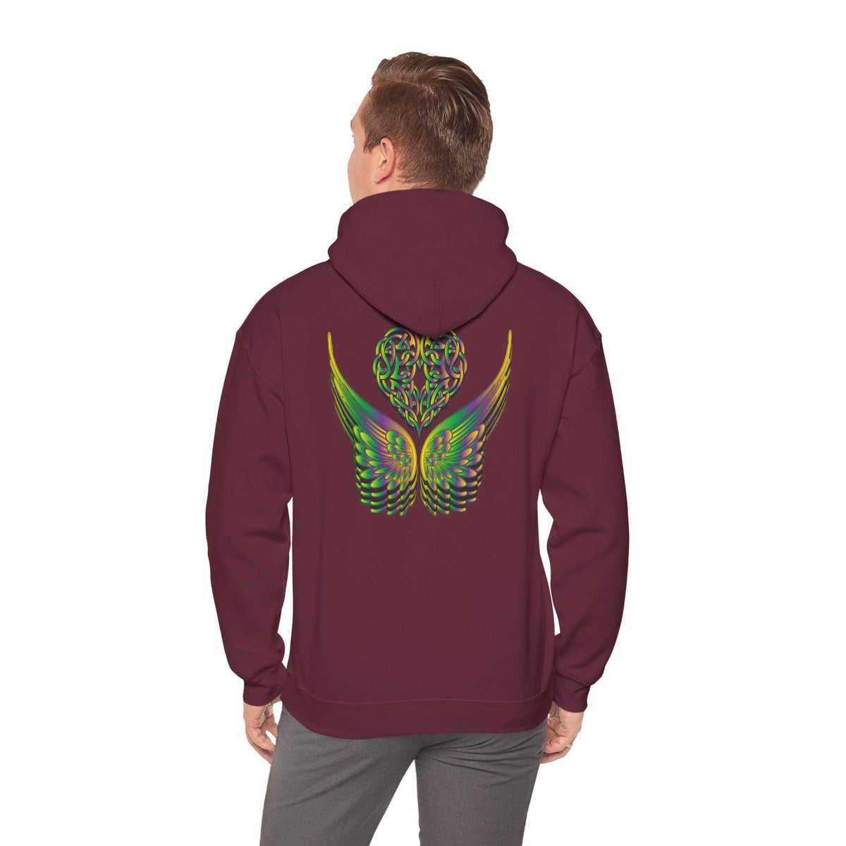 Ethereal Heart and Wings Hoodie - Heavy Blend™