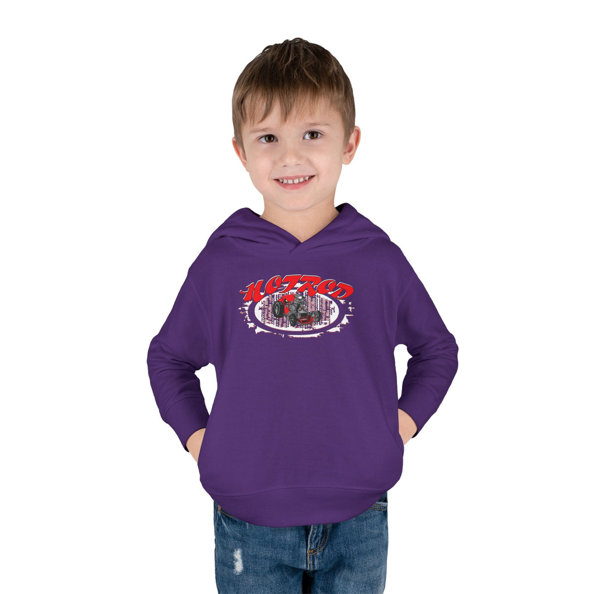Toddler Retro Hotrod Graphic Hoodie for Young Motorheads