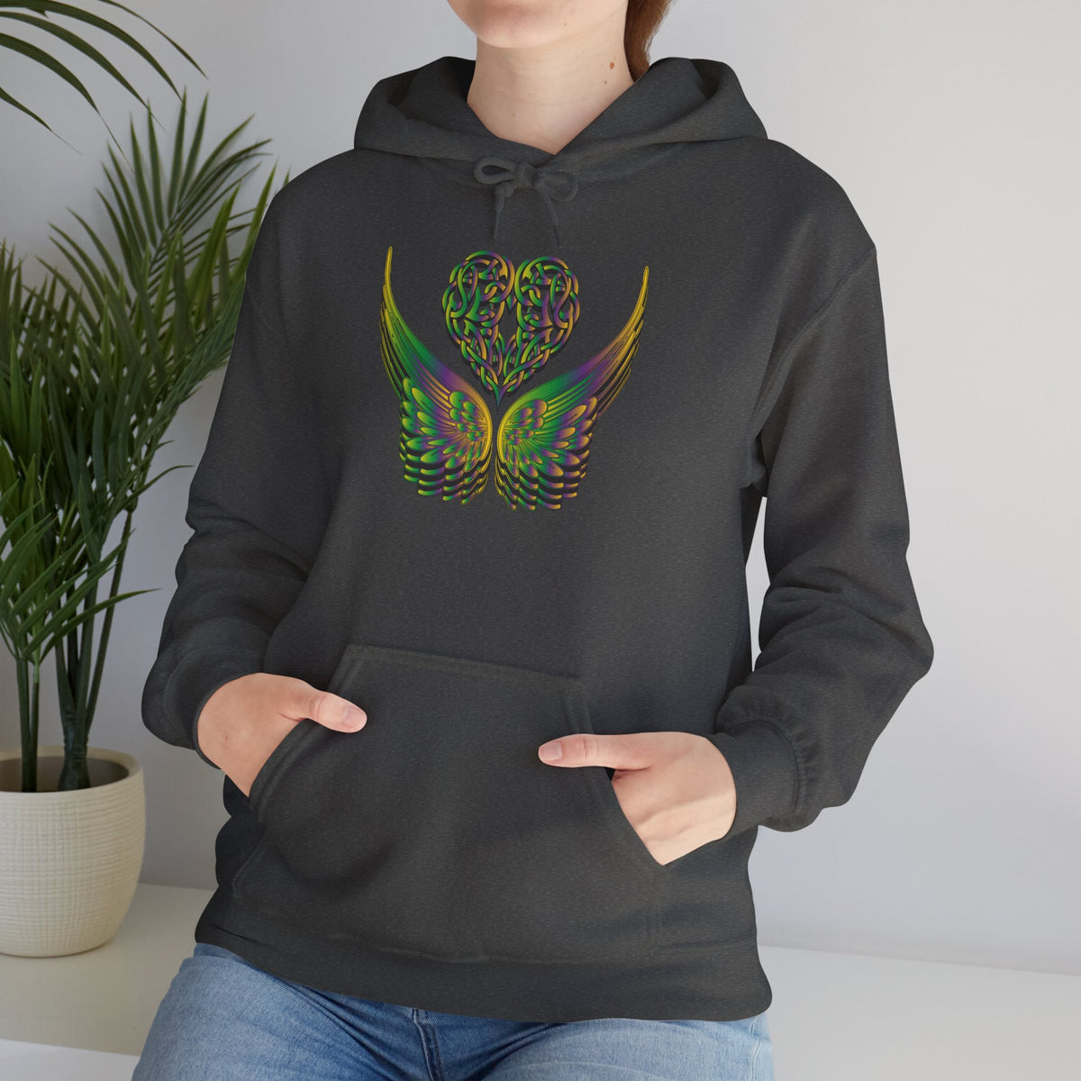 Ethereal Heart and Wings Hoodie - Heavy Blend™
