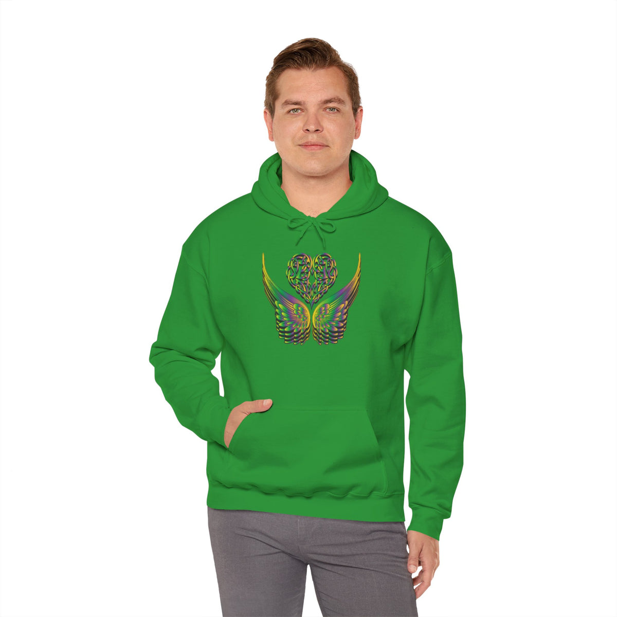 Ethereal Heart and Wings Hoodie - Heavy Blend™