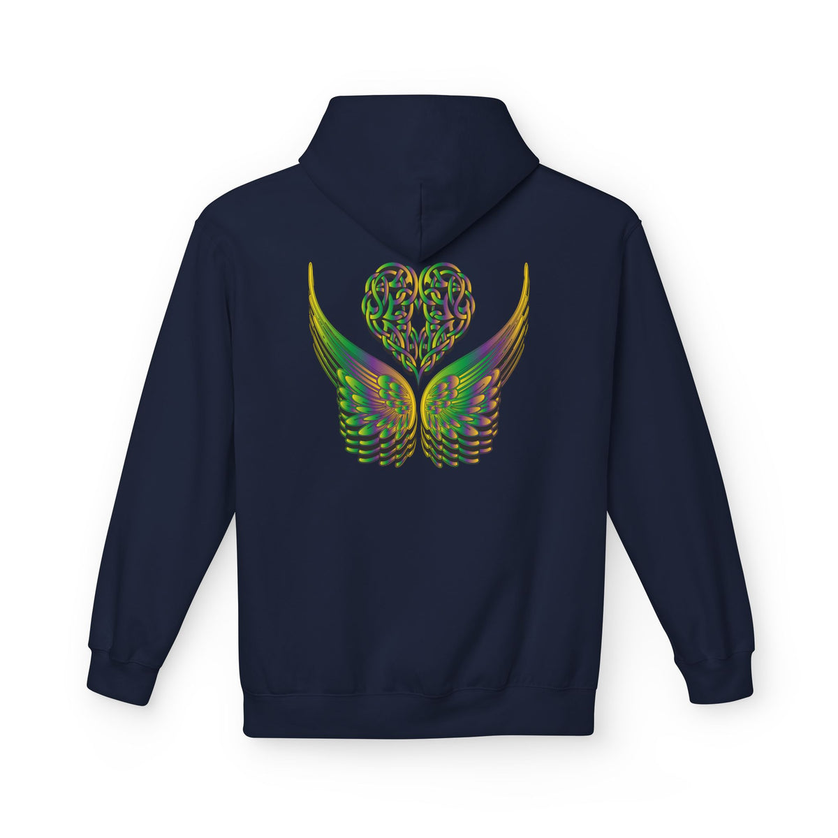 Ethereal Heart & Wings Design - Unisex Softstyle Fleece for All Occasions