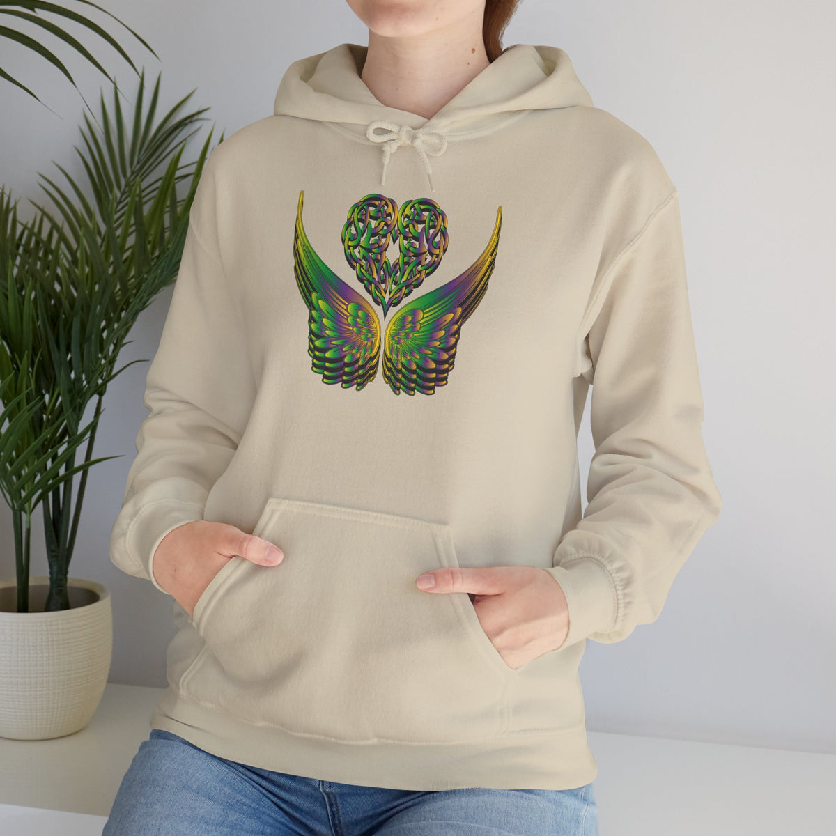 Ethereal Heart and Wings Hoodie - Heavy Blend™
