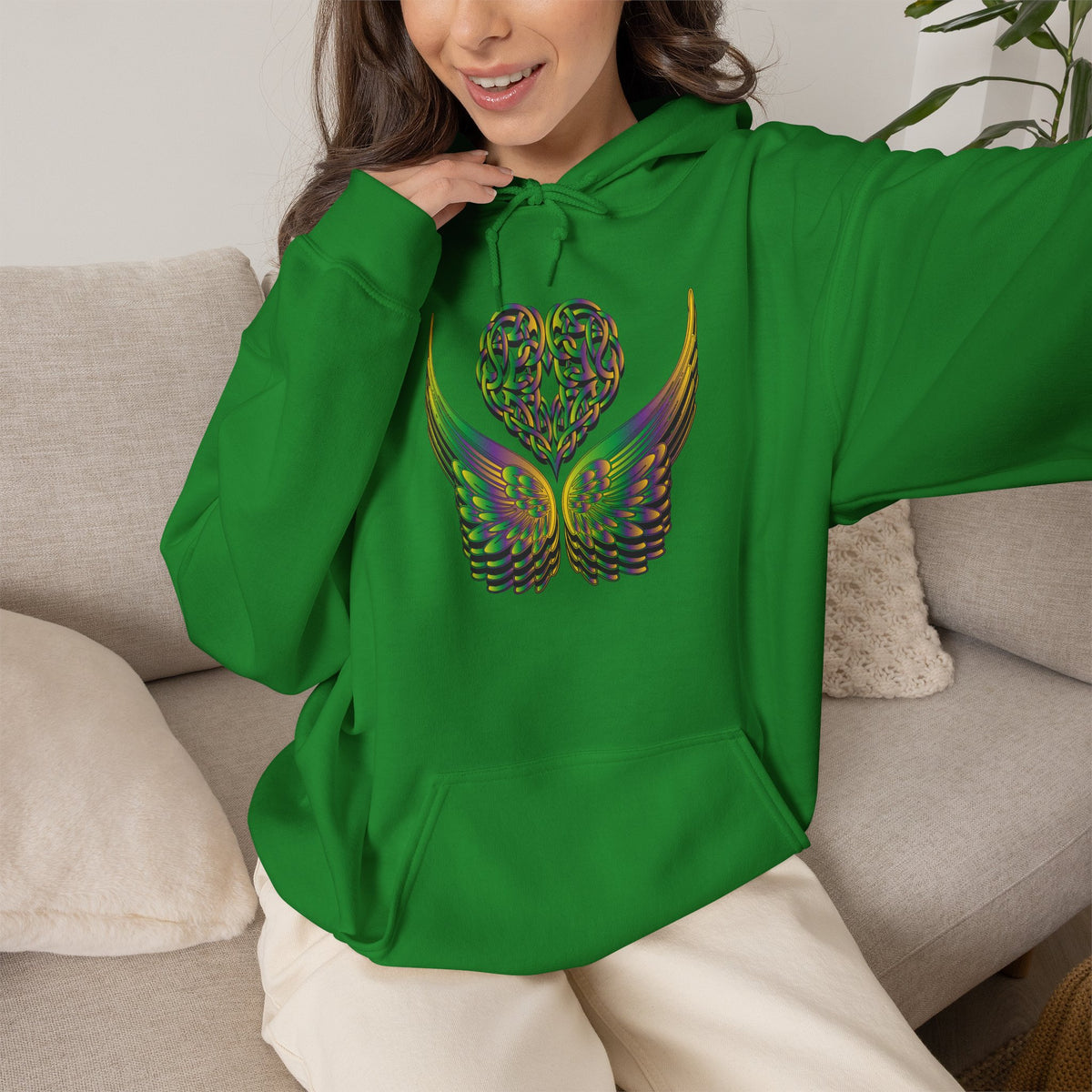 Ethereal Heart and Wings Hoodie - Heavy Blend™