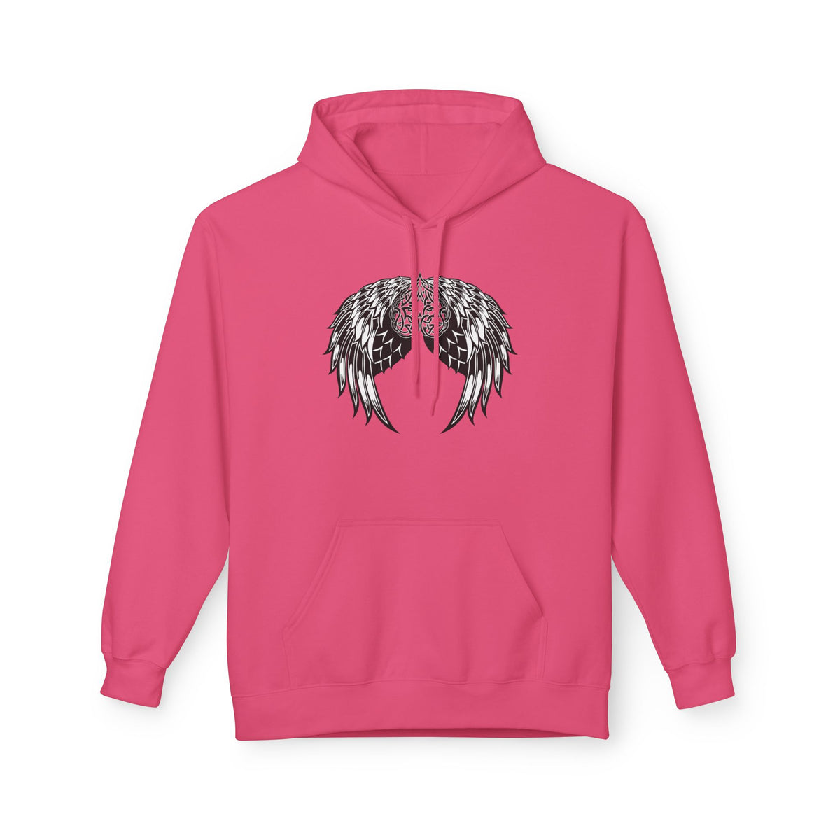 Celtic Heart with Angel Wings Graphic - Medium Weight Hooded Sweatshirt