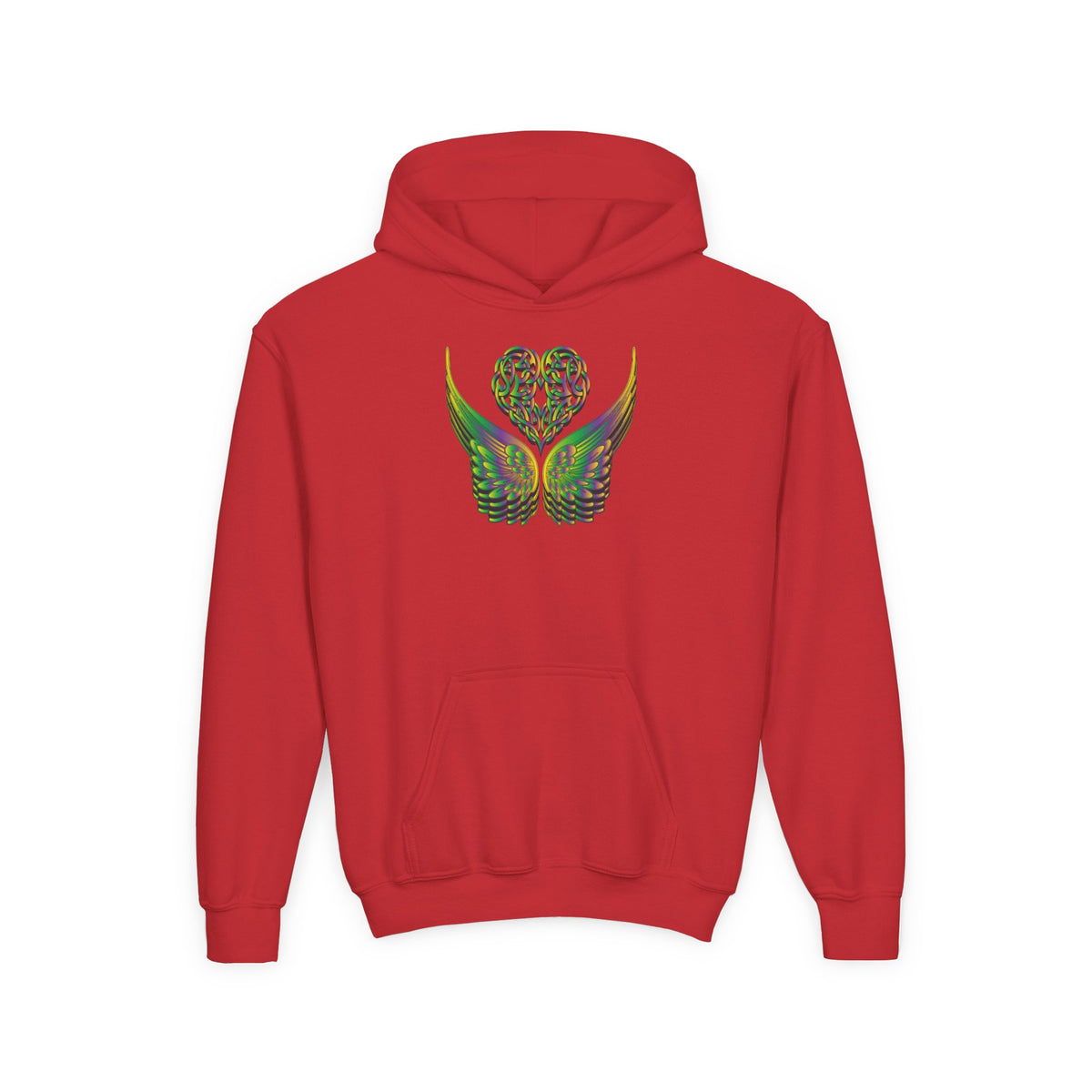 Youth Ethereal Heart and Wings Hoodie - Perfect for Nature Lovers