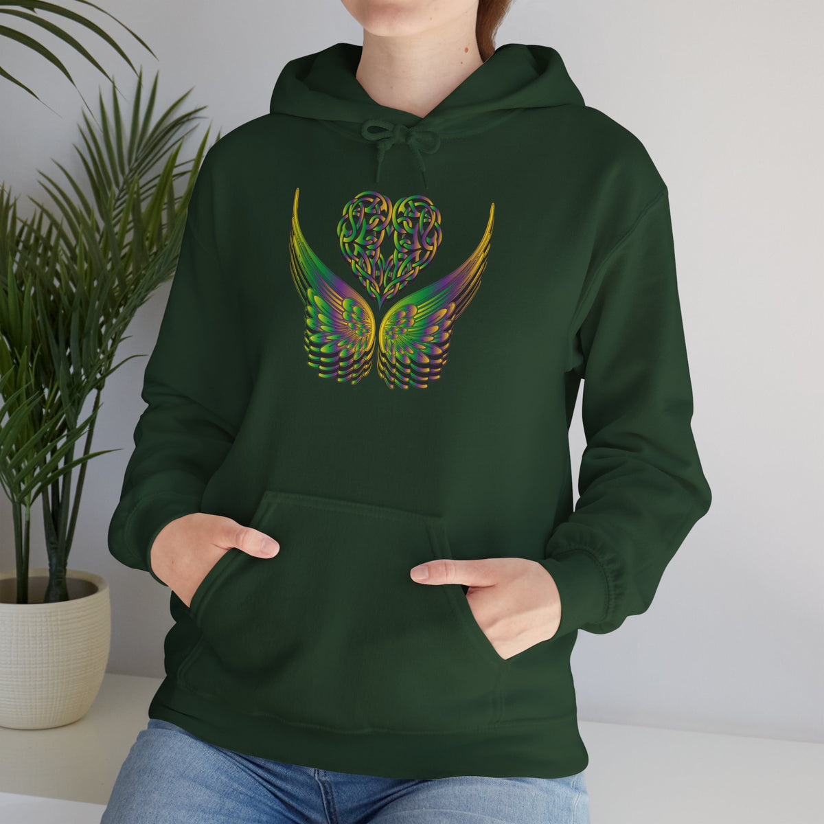 Ethereal Heart and Wings Hoodie - Heavy Blend™