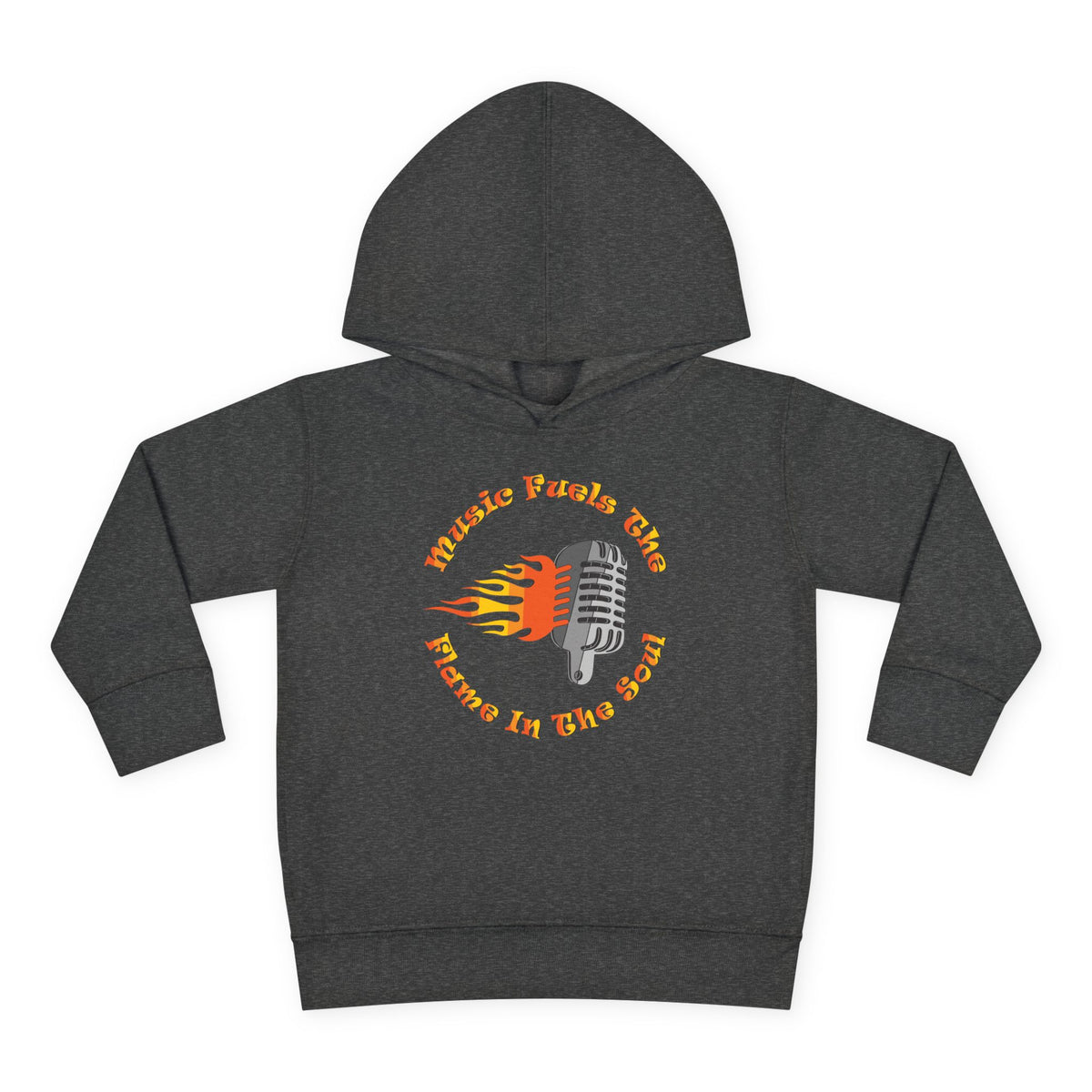 Toddler Retro Microphone Flame Graphic Tee Perfect for Young Musicians
