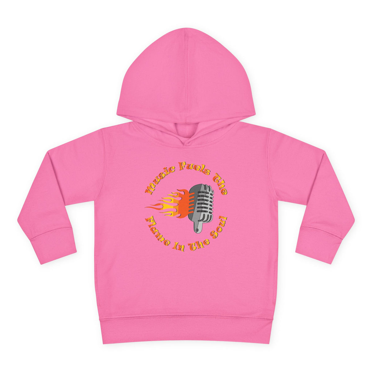 Toddler Retro Microphone Flame Graphic Tee Perfect for Young Musicians