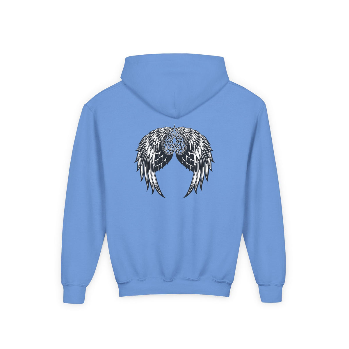 Youth Celtic Heart with Angel Wings Hoodie - Perfect for Nature Lovers