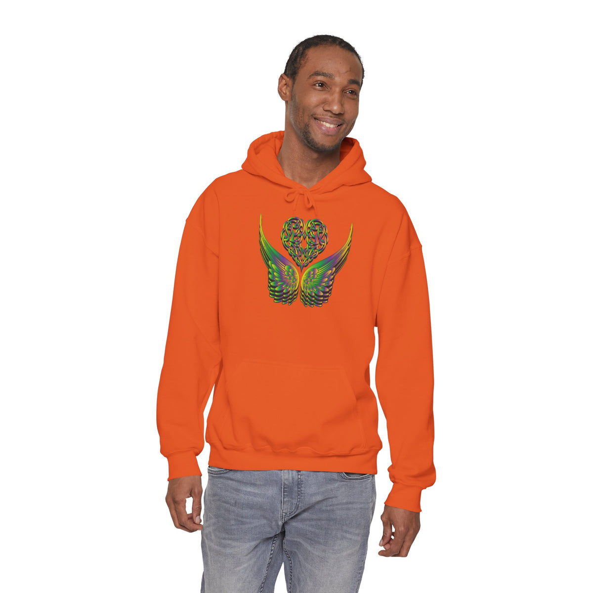 Ethereal Heart and Wings Hoodie - Heavy Blend™