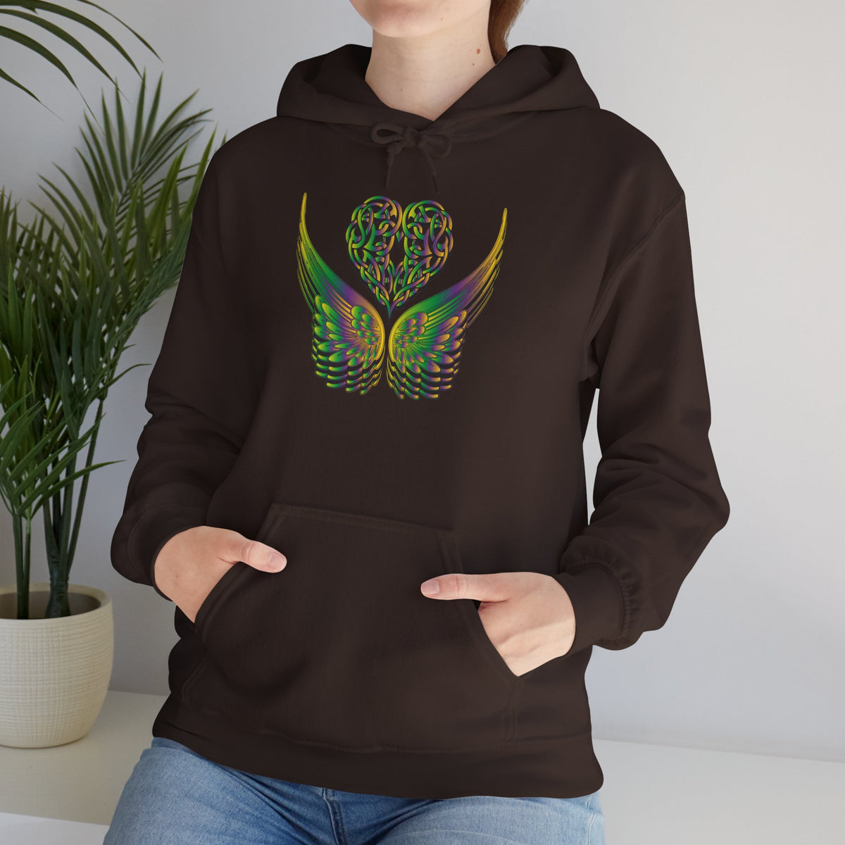 Ethereal Heart and Wings Hoodie - Heavy Blend™