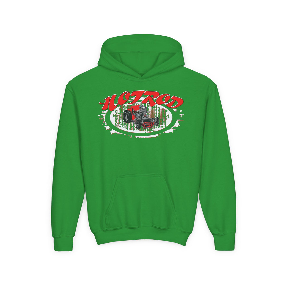 Youth Heavy Blend Hooded Sweatshirt - Hot Rod Graphic Sweatshirt for Car Lovers