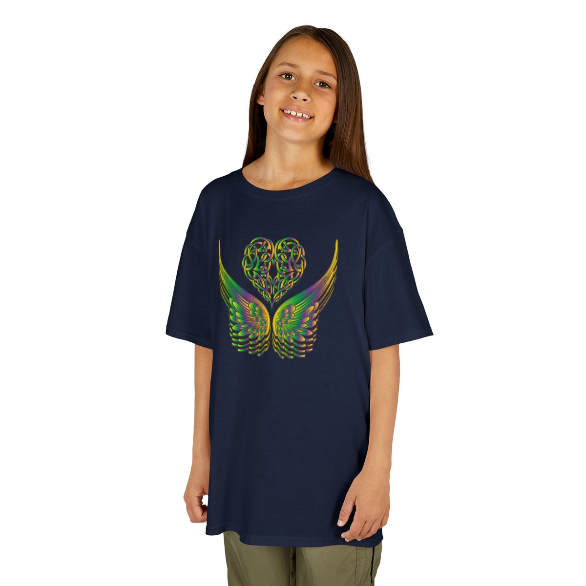 Kids Ethereal Heart and Wings Tee Perfect for Nature Lovers
