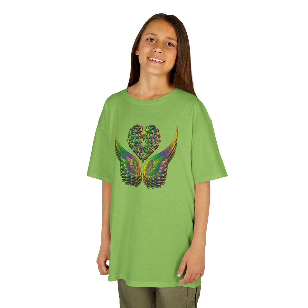 Kids Ethereal Heart and Wings Tee Perfect for Nature Lovers