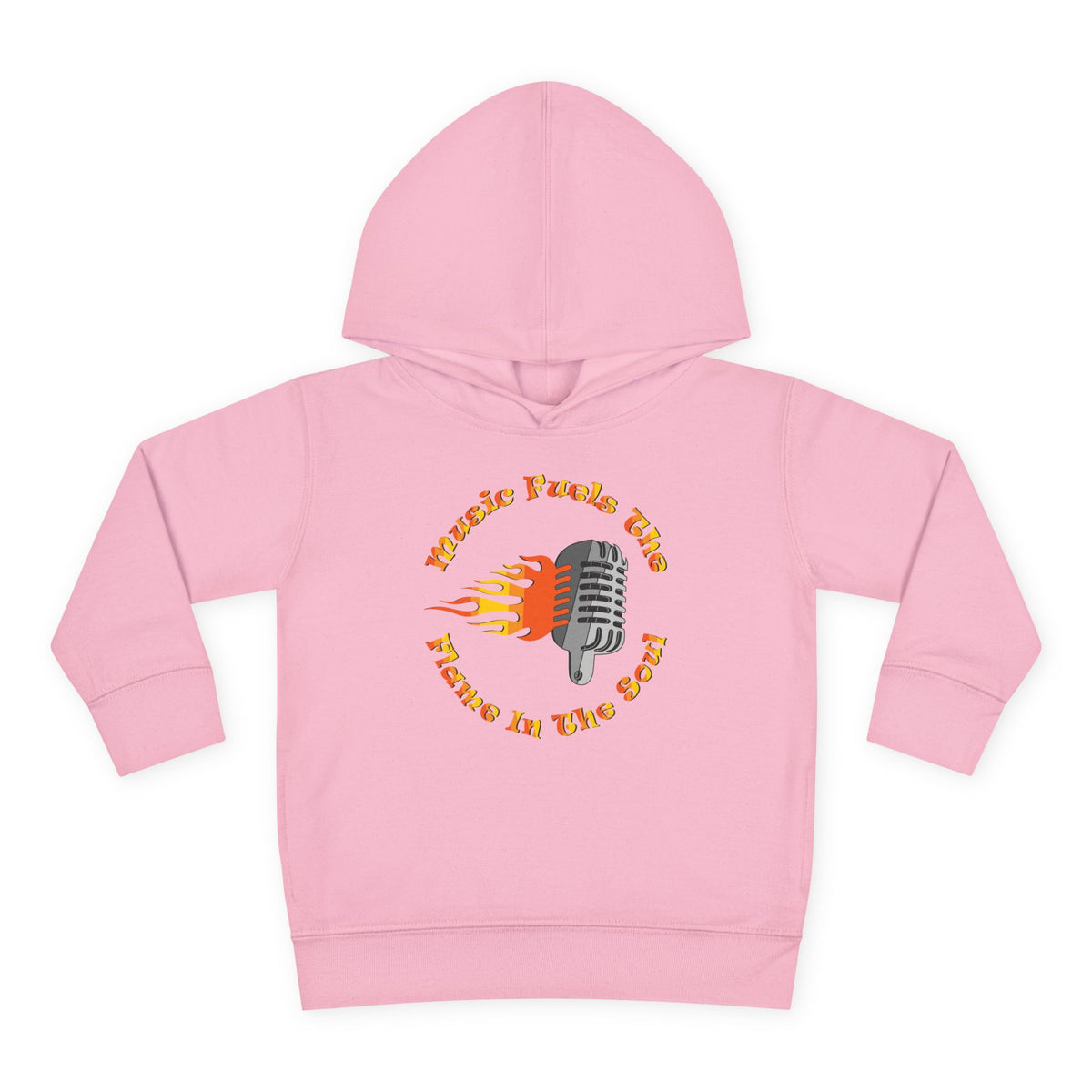 Toddler Retro Microphone Flame Graphic Tee Perfect for Young Musicians