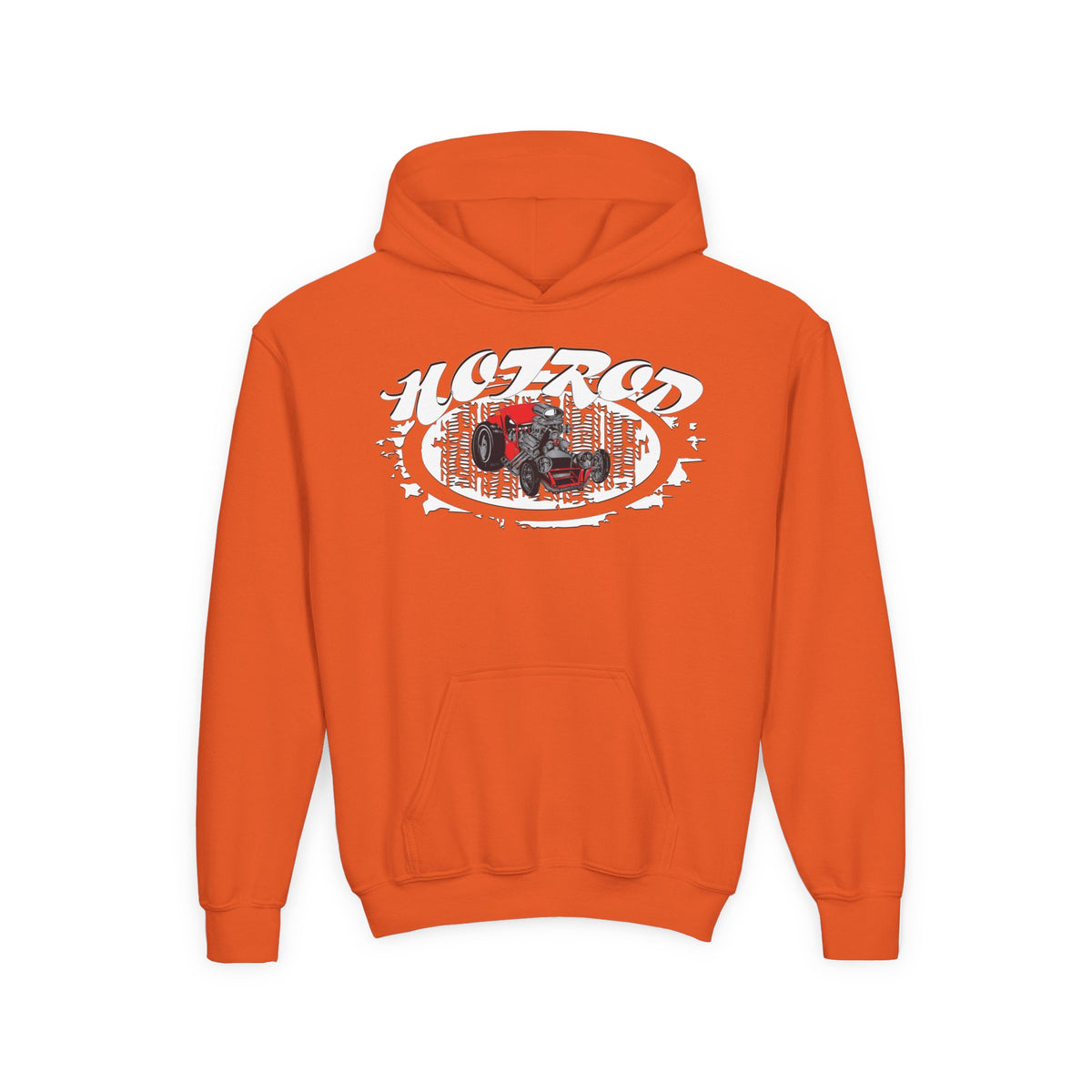 Youth Heavy Blend Hooded Sweatshirt - Hot Rod Graphic Sweatshirt for Car Lovers