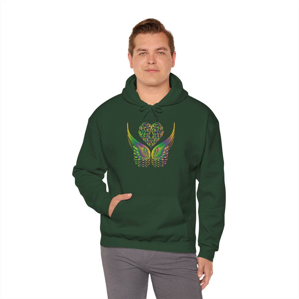 Ethereal Heart and Wings Hoodie - Heavy Blend™