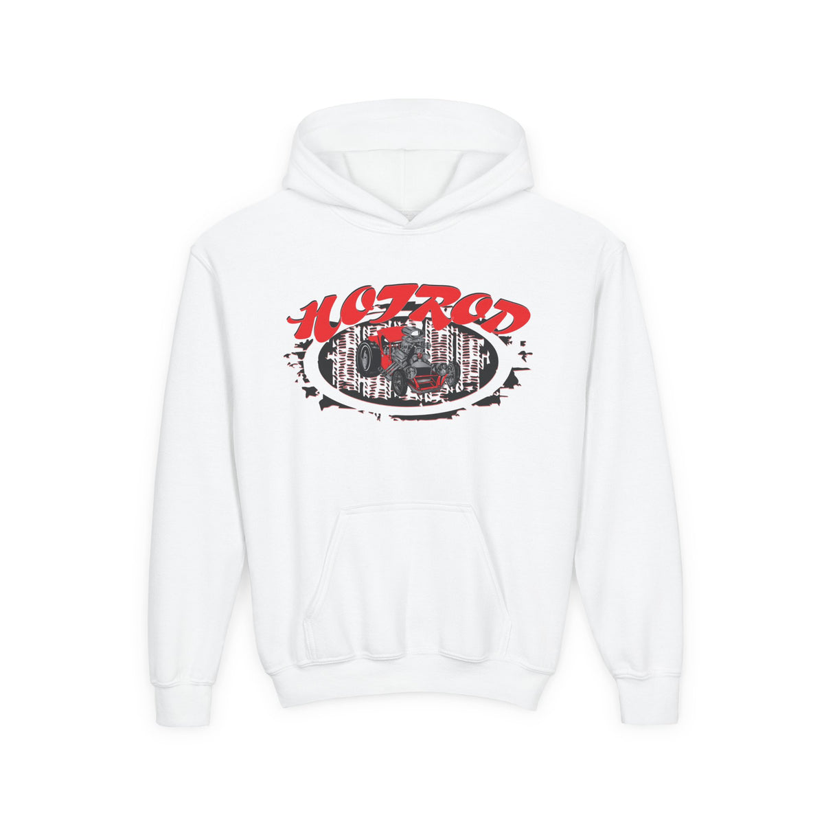 Youth Heavy Blend Hooded Sweatshirt - Hot Rod Graphic Sweatshirt for Car Lovers