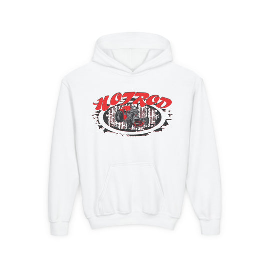 Youth Heavy Blend Hooded Sweatshirt - Hot Rod Graphic Sweatshirt for Car Lovers