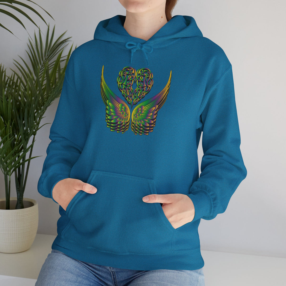 Ethereal Heart and Wings Hoodie - Heavy Blend™