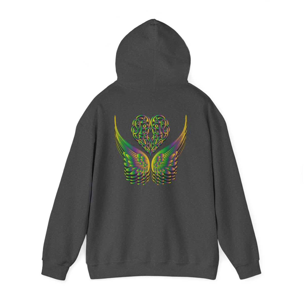 Ethereal Heart and Wings Hoodie for Nature Lovers - Heavy Blend™