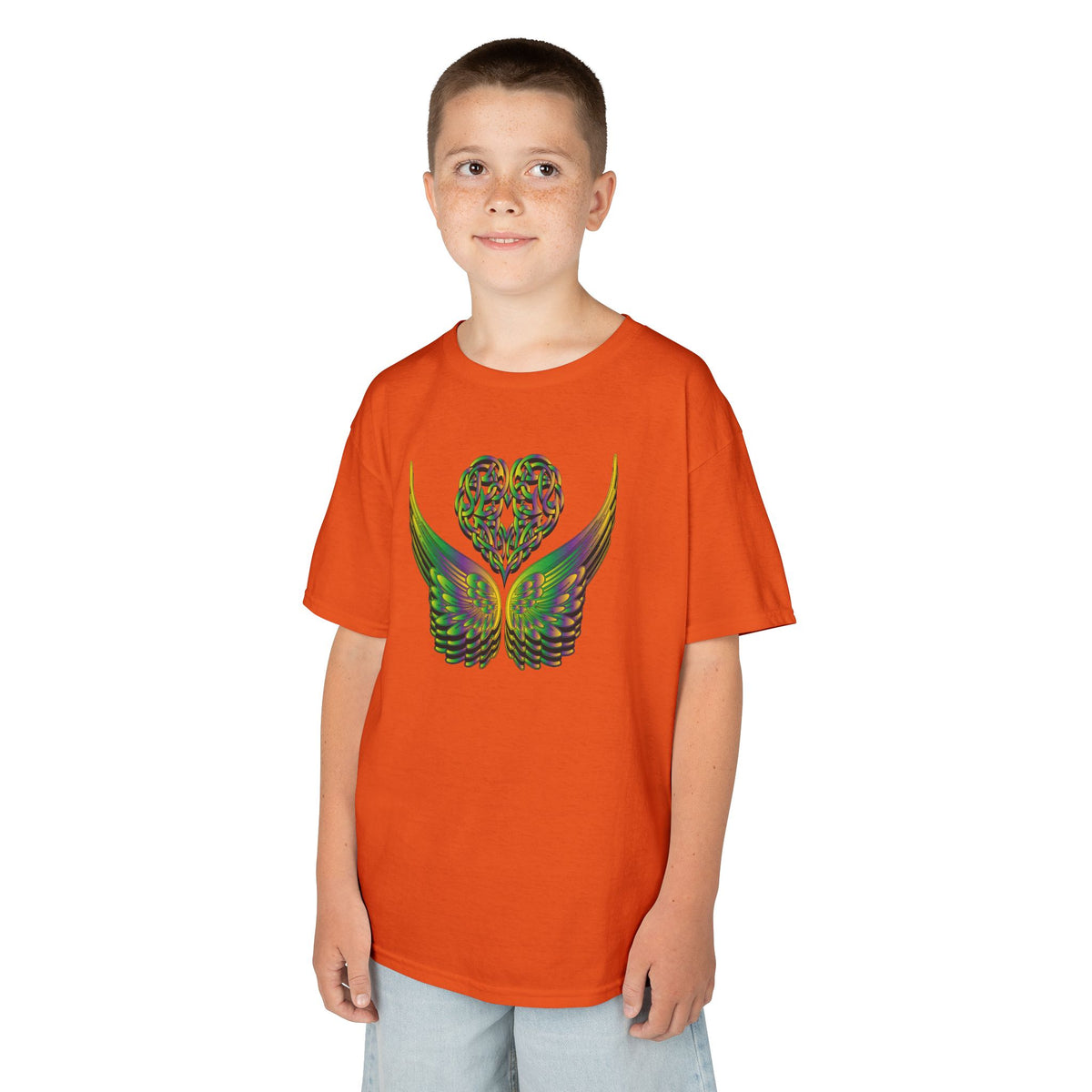 Kids Ethereal Heart and Wings Tee Perfect for Nature Lovers