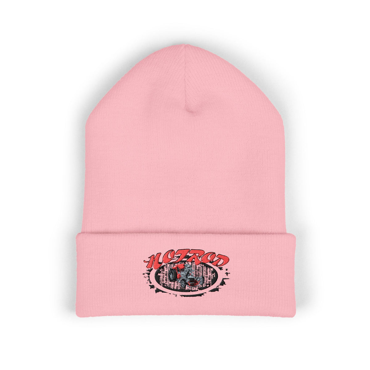 Retro Hotrod Graphic Beanie with Embroidered Design