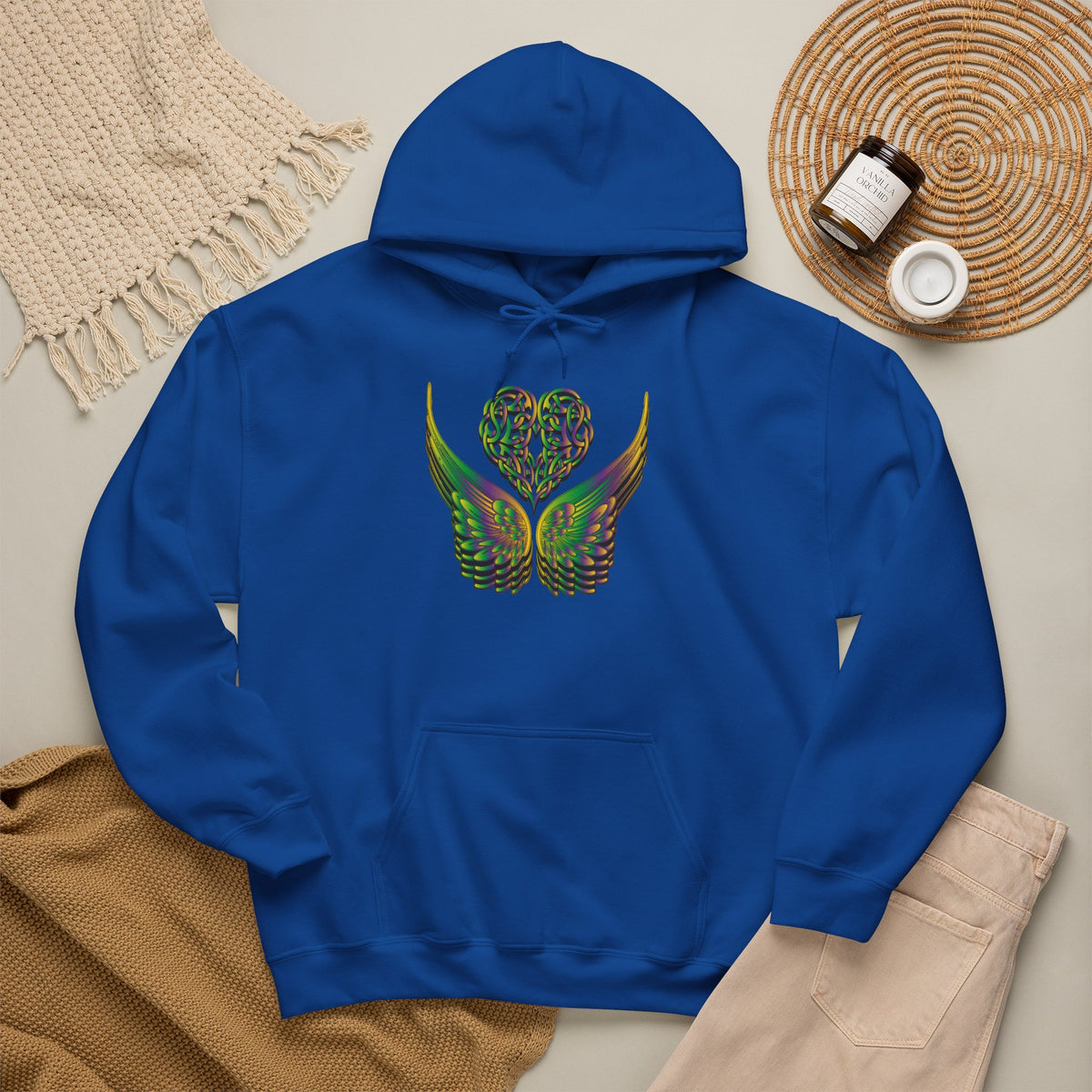 Ethereal Heart and Wings Hoodie - Heavy Blend™