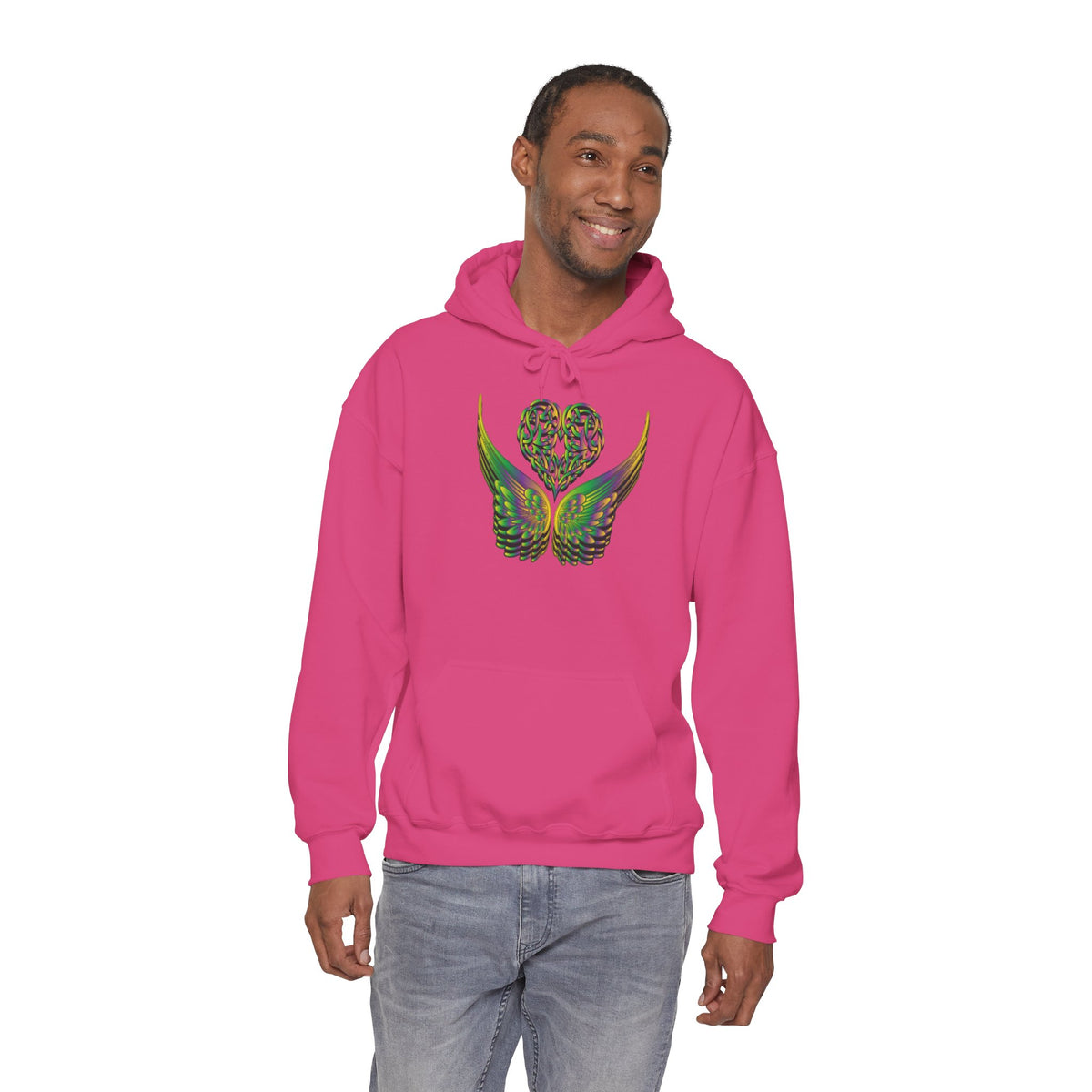 Ethereal Heart and Wings Hoodie - Heavy Blend™