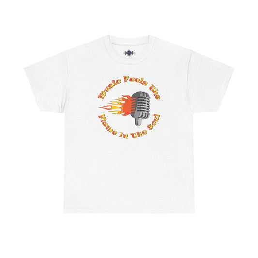 Music Fuels the Flame Graphic Tee - Perfect for Music Lovers and Concert Goers