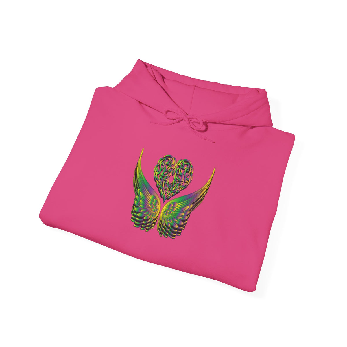 Ethereal Heart and Wings Hoodie for Nature Lovers - Heavy Blend™