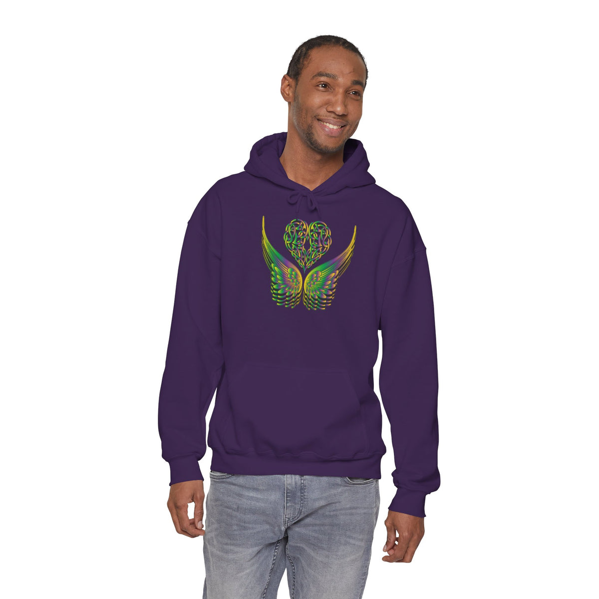 Ethereal Heart and Wings Hoodie - Heavy Blend™