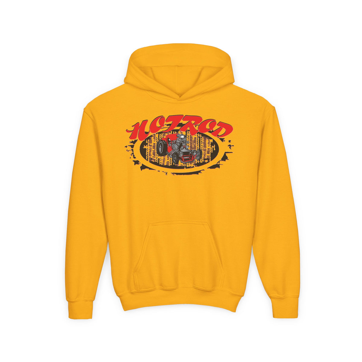 Youth Heavy Blend Hooded Sweatshirt - Hot Rod Graphic Sweatshirt for Car Lovers