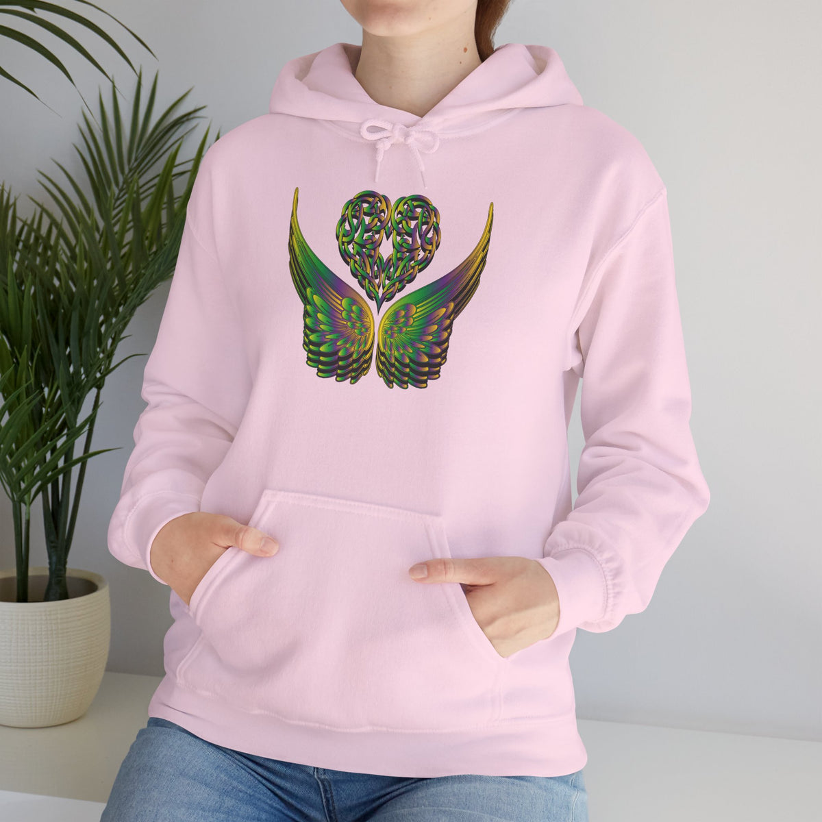Ethereal Heart and Wings Hoodie - Heavy Blend™
